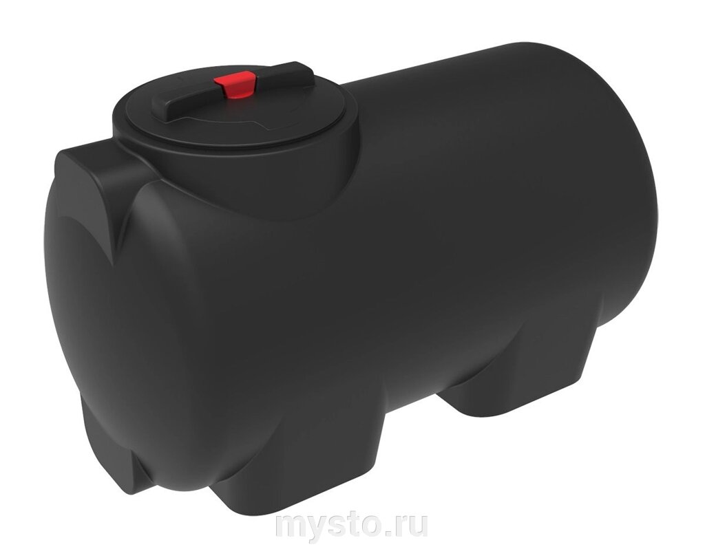 Цилиндрическая емкость для воды и топлива ЭкоПром H300, 300 литров, черная от компании Оборудование для автосервиса и АЗС "Т-ind" доставка в регионы - фото 1