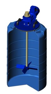 Цилиндрическая емкость для воды и топлива ЭкоПром Т200, с лопастной мешалкой, 200 литров