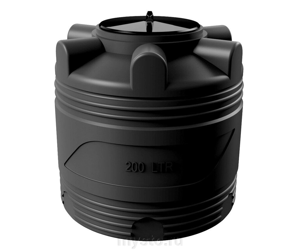 Цилиндрическая емкость для воды и топлива Polimer-Group V 200 BK, 200 литров от компании Оборудование для автосервиса и АЗС "Т-ind" доставка в регионы - фото 1