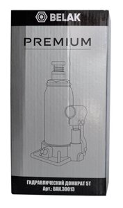 Домкрат бутылочный гидравлический 5 тонн (5 т) БелАк PREMIUM BAK. 30013, автомобильный