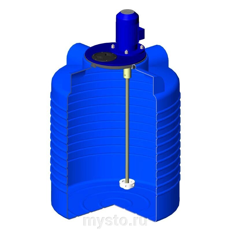 Емкость цилиндрическая ЭкоПром ЭВЛ 300, с турбинной мешалкой, 300 литров от компании Оборудование для автосервиса и АЗС "Т-ind" доставка в регионы - фото 1