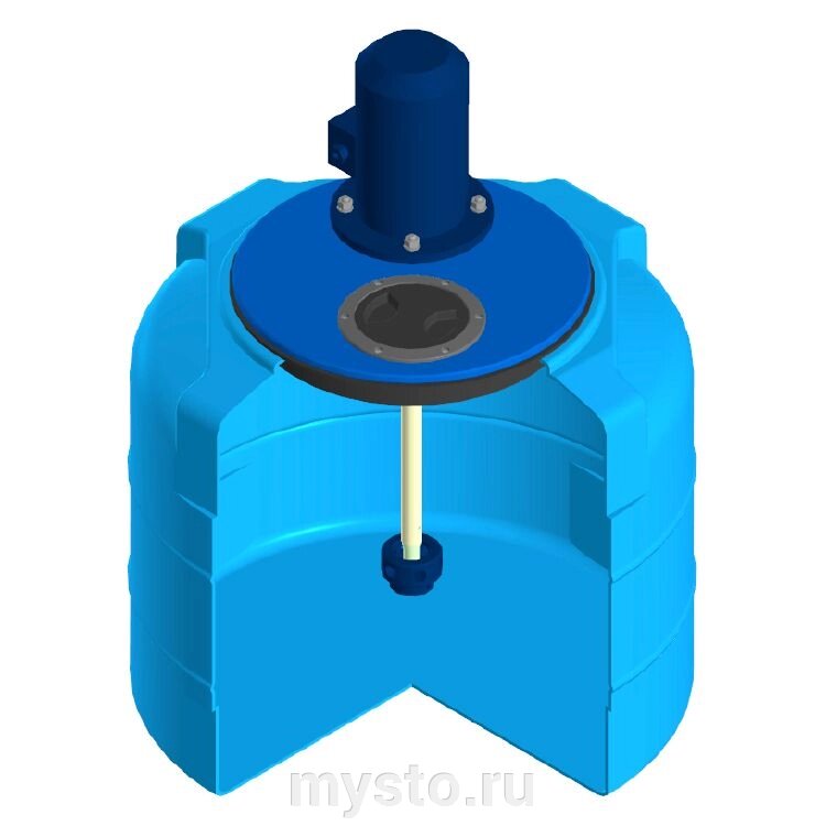 Емкость цилиндрическая ЭкоПром T 100, с турбинной мешалкой, 100 литров от компании Оборудование для автосервиса и АЗС "Т-ind" доставка в регионы - фото 1