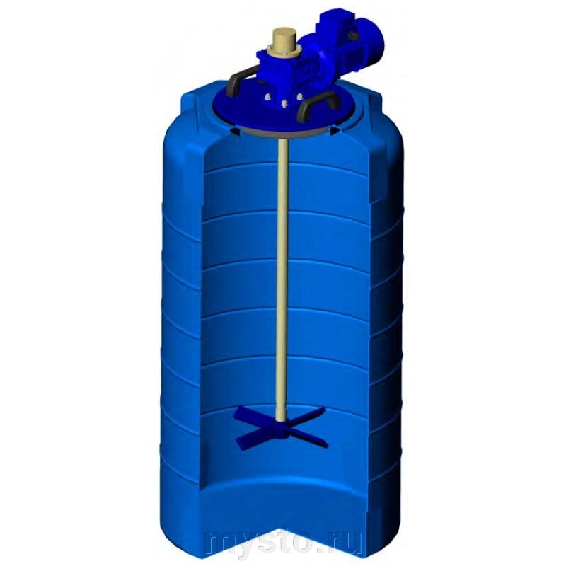 Емкость цилиндрическая ЭкоПром T 300, с лопастной мешалкой, 300 литров от компании Оборудование для автосервиса и АЗС "Т-ind" доставка в регионы - фото 1