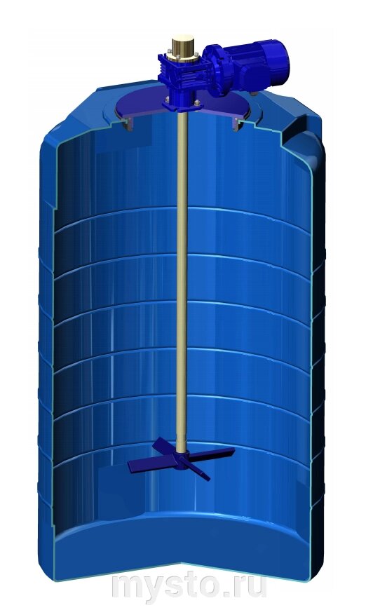 Емкость цилиндрическая ЭкоПром T 500, с лопастной мешалкой, 500 литров от компании Оборудование для автосервиса и АЗС "Т-ind" доставка в регионы - фото 1