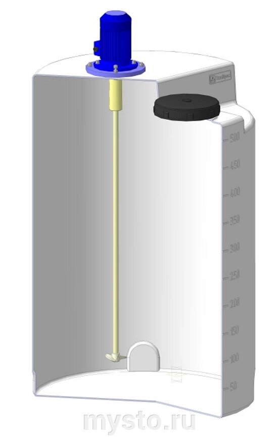 Емкость для топлива и воды дозировочная ЭкоПром 500, с пропеллерной мешалкой, 1 г/см3, 500 литров от компании Оборудование для автосервиса и АЗС "Т-ind" доставка в регионы - фото 1