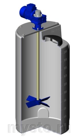 Емкость дозировочная ЭкоПром 200, с лопастной мешалкой, 200 литров от компании Оборудование для автосервиса и АЗС "Т-ind" доставка в регионы - фото 1