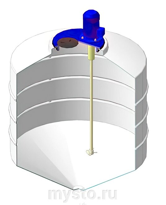 Емкость конусообразная ЭкоПром ФМ 500, в обрешетке, с пропеллерной мешалкой, 500 литров от компании Оборудование для автосервиса и АЗС "Т-ind" доставка в регионы - фото 1