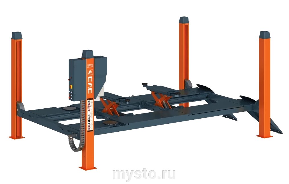 Everlift (EAE) Подъемник четырехстоечный 5 тонн Everlift EE-6435V2. B.52L. 50T. M, электрогидравлический, для от компании Оборудование для автосервиса и АЗС "Т-ind" доставка в регионы - фото 1