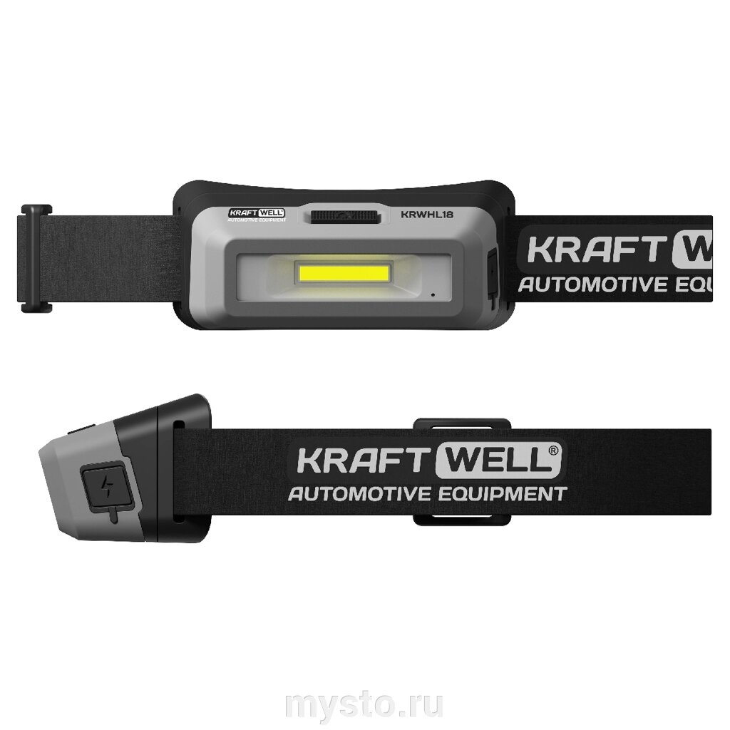 Фонарь налобный светодиодный KraftWell KRWHL18 от компании Оборудование для автосервиса и АЗС "Т-ind" доставка в регионы - фото 1
