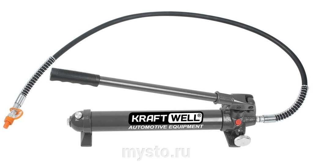 Гидравлический насос ручной KraftWell KRWHP30, 30 тонн, для пресса от компании Оборудование для автосервиса и АЗС "Т-ind" доставка в регионы - фото 1