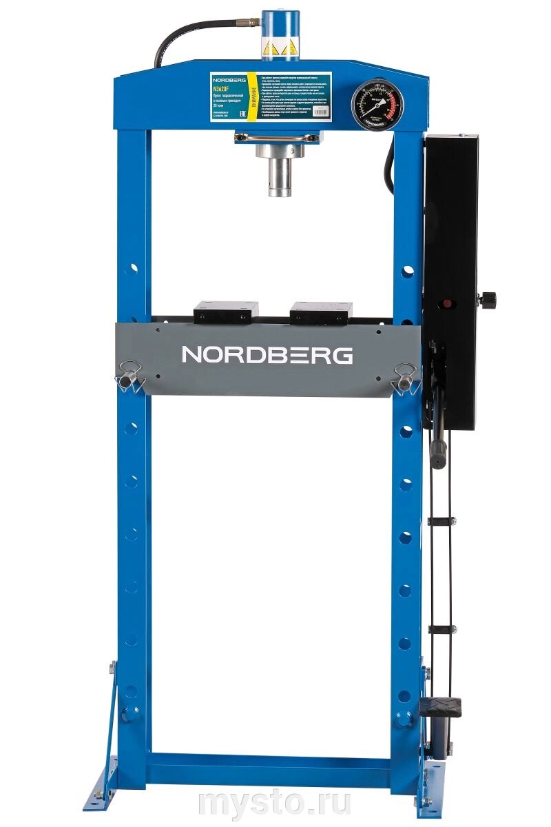 Гидравлический пресс ручной/ножной 20 тонн Nordberg N3620F, напольный от компании Оборудование для автосервиса и АЗС "Т-ind" доставка в регионы - фото 1