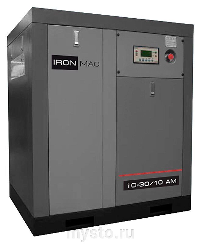 IRONMAC Винтовой компрессор IronMac IC 30/10 AM, прямой привод, 10 бар, IP23, 3240л/мин от компании Оборудование для автосервиса и АЗС "Т-ind" доставка в регионы - фото 1