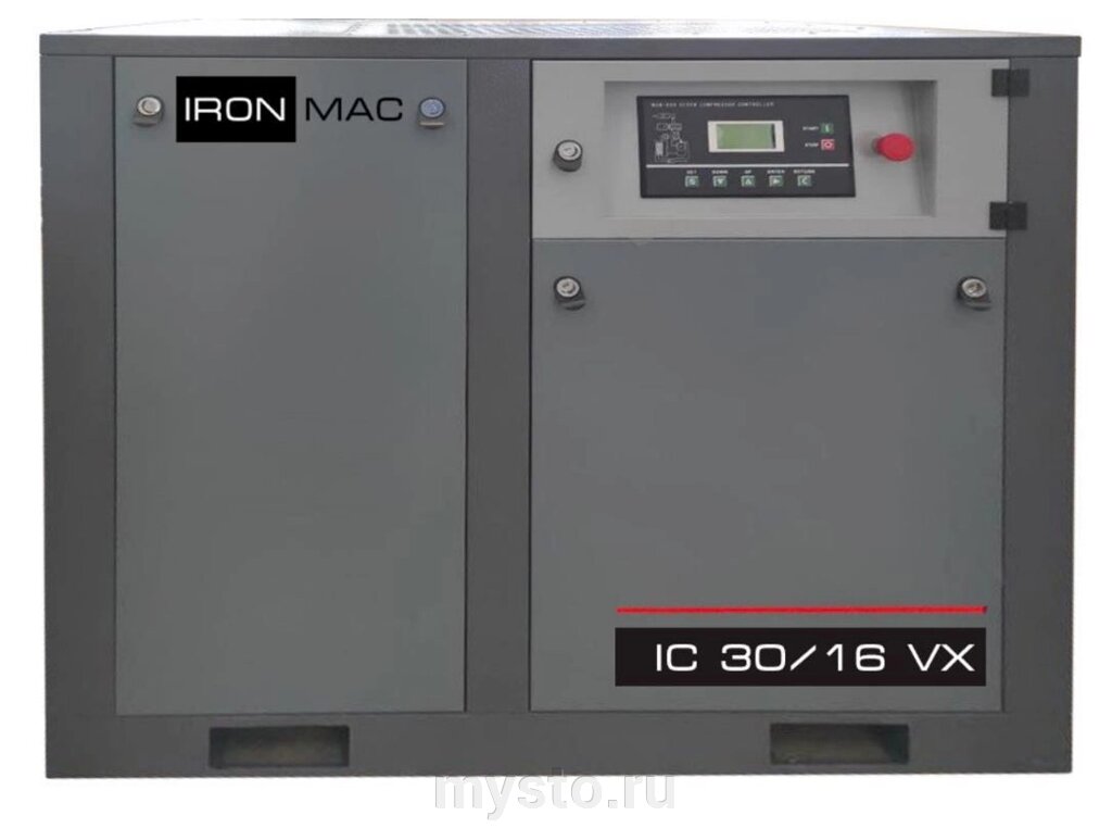 IRONMAC Винтовой компрессор IronMac IC 30/16 VX, прямой привод, 16 бар, IP23, 2100л/мин от компании Оборудование для автосервиса и АЗС "Т-ind" доставка в регионы - фото 1