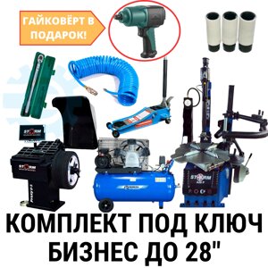 Комплект оборудования для шиномонтажа "Бизнес" на базе СТОРМ, до 28"