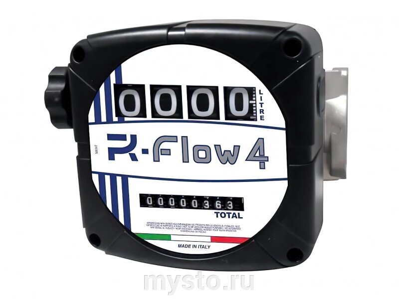 Механический счетчик топлива Adam Pumps R-FLOW 4C, 120л/мин, расходомер топлива от компании Оборудование для автосервиса и АЗС "Т-ind" доставка в регионы - фото 1