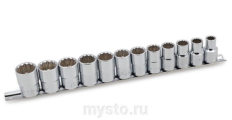 Набор торцевых головок Spline Hans 4602-2M, 1/2", 10-22мм, 12 предметов от компании Оборудование для автосервиса и АЗС "Т-ind" доставка в регионы - фото 1