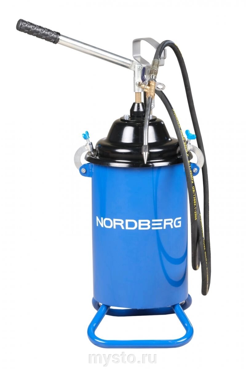 Нагнетатель для смазок Nordberg N5012, ручной солидолонагнетатель, 12л от компании Оборудование для автосервиса и АЗС "Т-ind" доставка в регионы - фото 1
