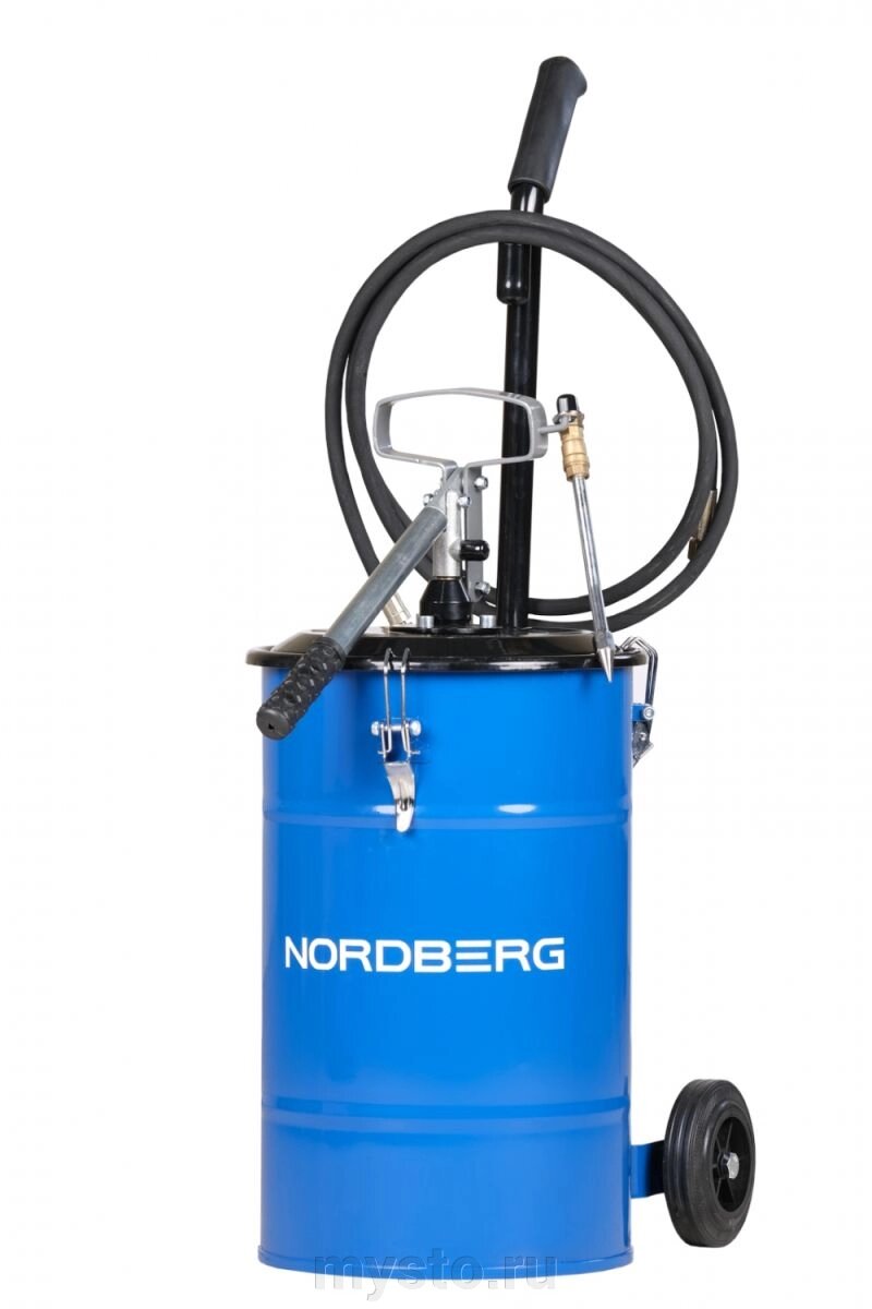 Нагнетатель для смазок Nordberg N5025, ручной солидолонагнетатель, 25л от компании Оборудование для автосервиса и АЗС "Т-ind" доставка в регионы - фото 1