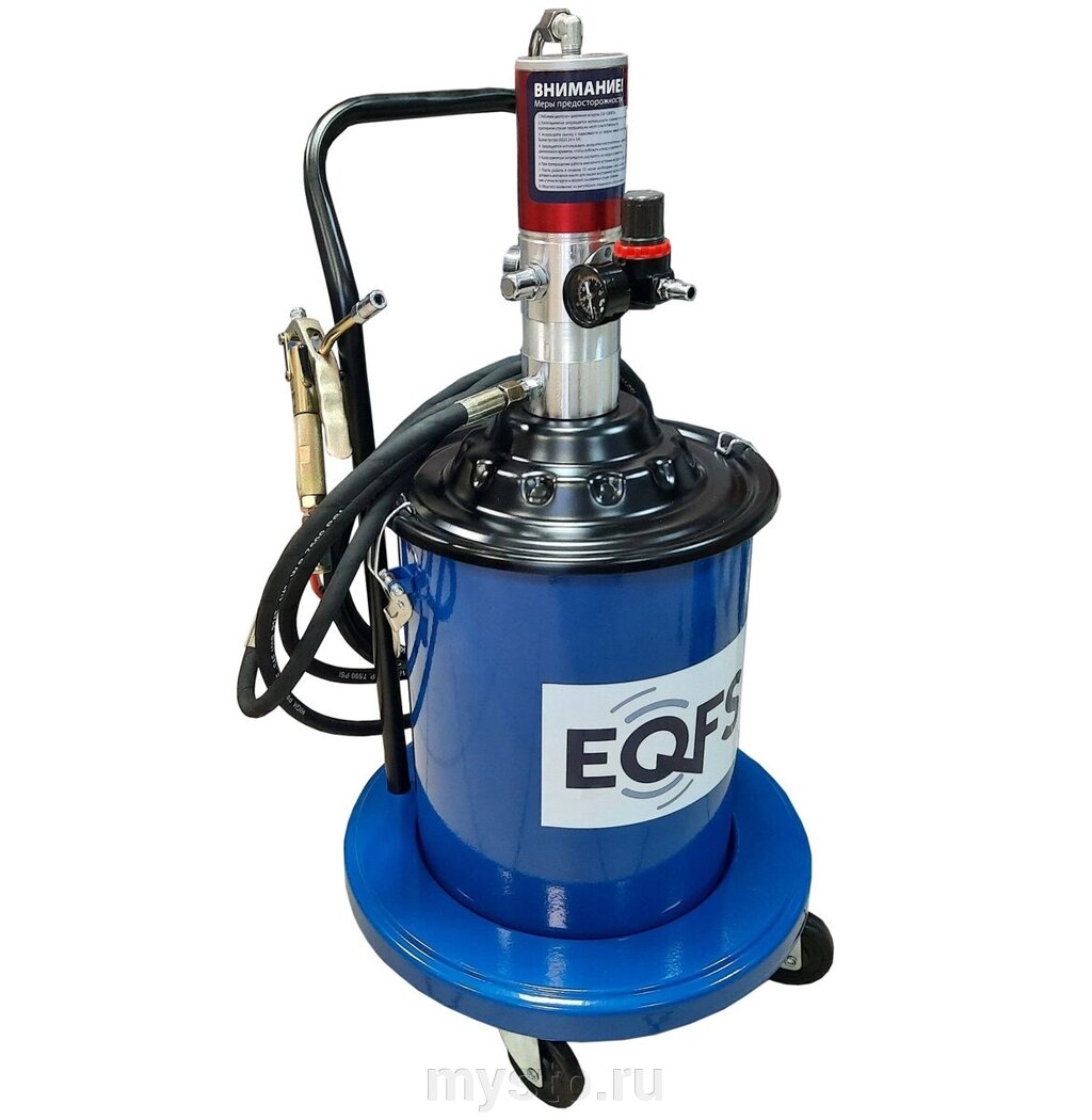 Нагнетатель смазки (солидолонагнетатель) EQFS ES-60550, пневматический, 20кг от компании Оборудование для автосервиса и АЗС "Т-ind" доставка в регионы - фото 1