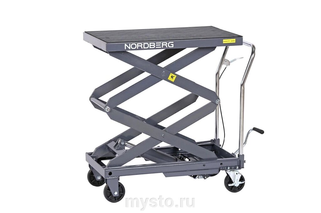 Nordberg Платформа подъемная передвижная 300 кг NORDBERG N3T301G, гидравлическая, двойные ножницы от компании Оборудование для автосервиса и АЗС "Т-ind" доставка в регионы - фото 1