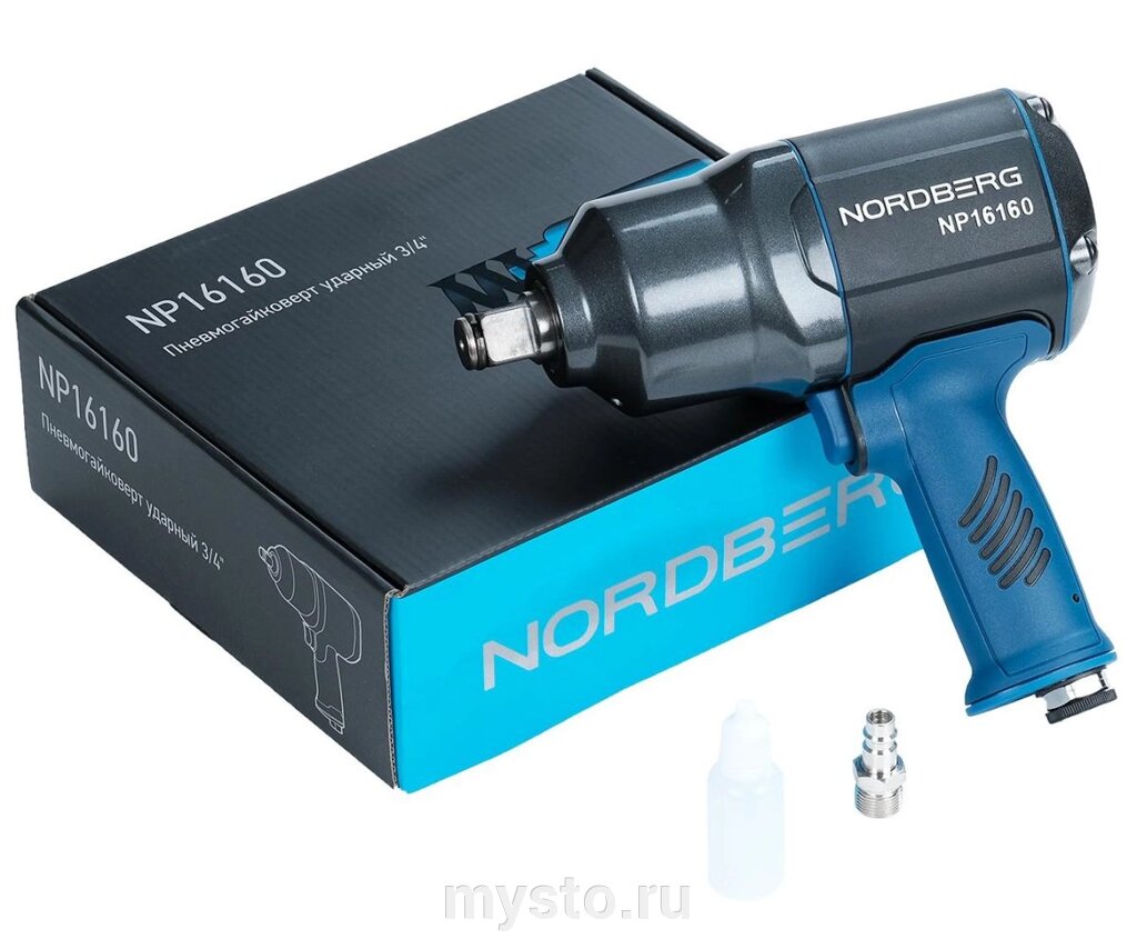 Nordberg Пневмогайковерт ударный NORDBERG NP16160, 3/4", композитный, легковой, 2000 Нм от компании Оборудование для автосервиса и АЗС "Т-ind" доставка в регионы - фото 1