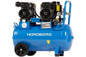 Nordberg Поршневой компрессор NORDBERG NCEO50/440, ременной привод, безмасляный, 440 л/мин, 220В