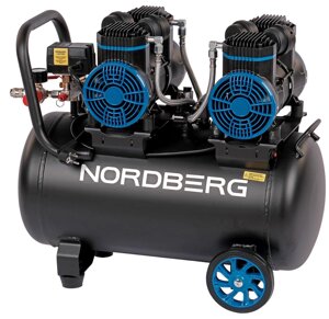 Nordberg Поршневой компрессор NORDBERG NCEO50/500, ременной привод, безмасляный, 500 л/мин, 220В