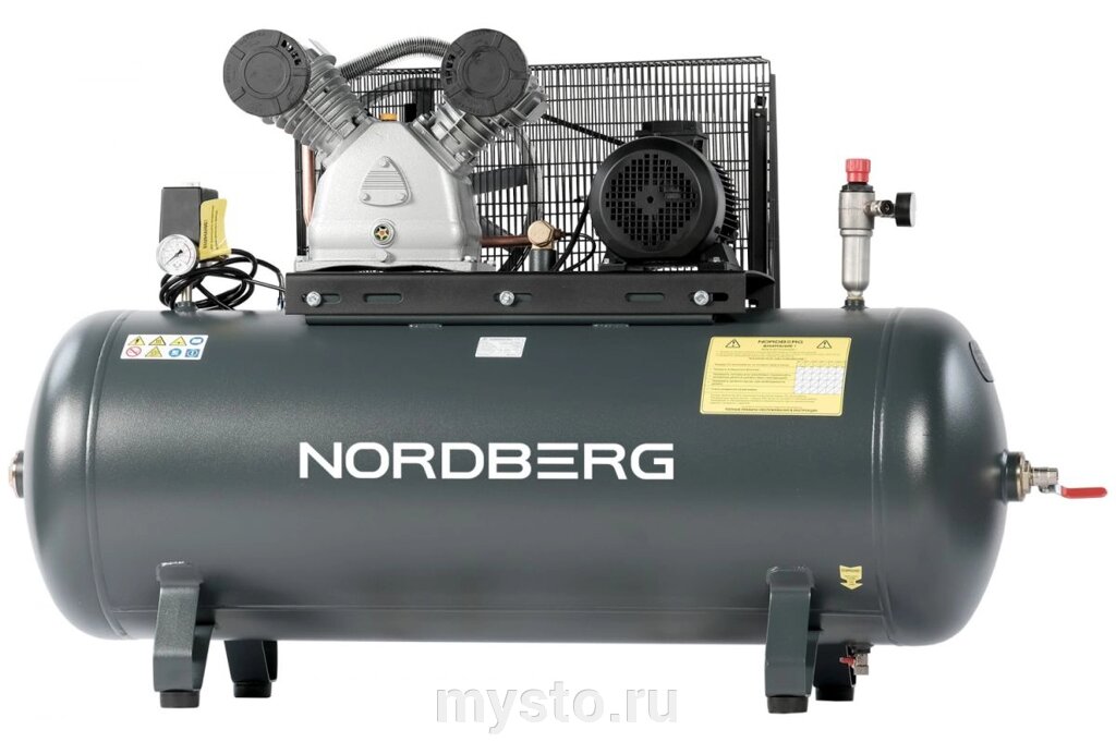 Nordberg Поршневой компрессор NORDBERG NCP300/690, ременной привод, масляный, 690 л/мин, 380В от компании Оборудование для автосервиса и АЗС "Т-ind" доставка в регионы - фото 1