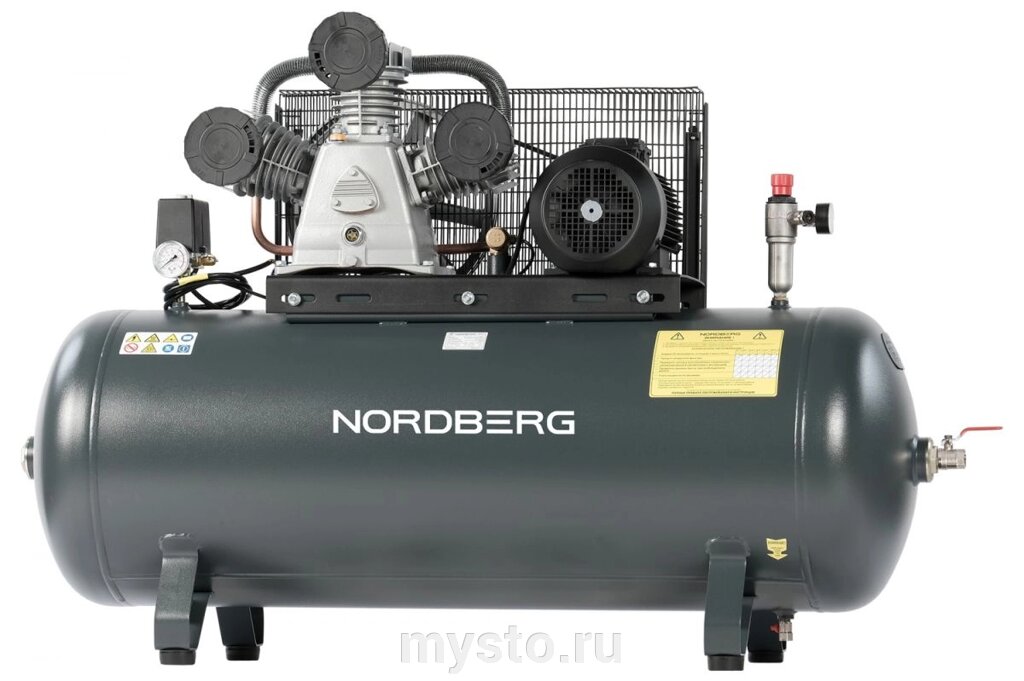 Nordberg Поршневой компрессор NORDBERG NCP300/950, ременной привод, масляный, 950 л/мин, 380В от компании Оборудование для автосервиса и АЗС "Т-ind" доставка в регионы - фото 1