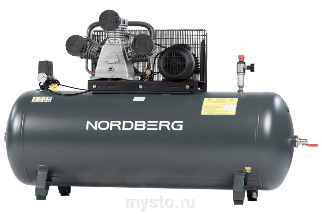 Nordberg Поршневой компрессор NORDBERG NCP500/950, ременной привод, масляный, 950 л/мин, 380В от компании Оборудование для автосервиса и АЗС "Т-ind" доставка в регионы - фото 1