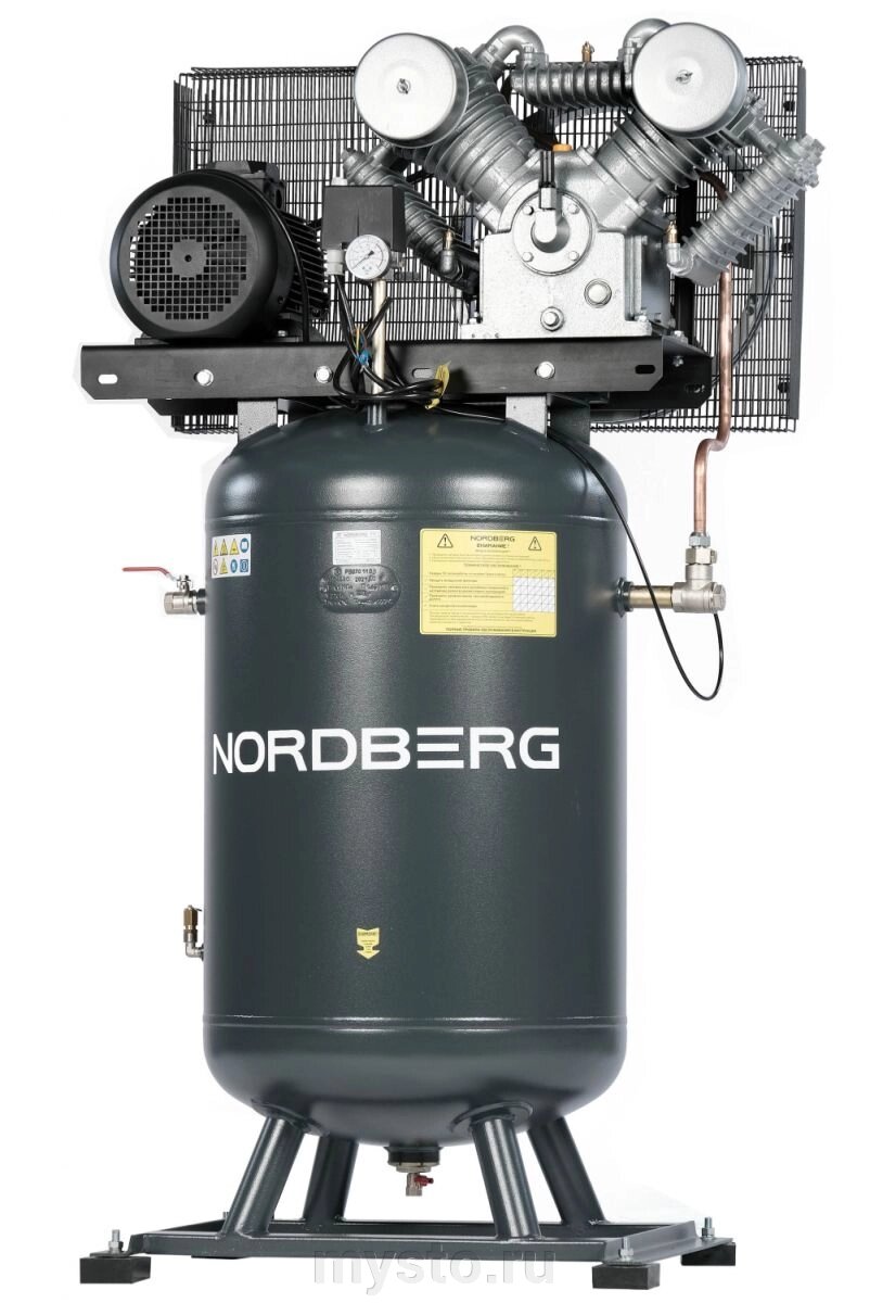 Nordberg Поршневой компрессор NORDBERG NCPV300/1400, ременной привод, масляный, 1400 л/мин, 380В от компании Оборудование для автосервиса и АЗС "Т-ind" доставка в регионы - фото 1