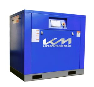 Винтовой компрессор KraftMachine KM18.5-8рВ-ЧРП, ременной привод, 8 бар, IP23, 3000л/мин, с частотным преобразователем