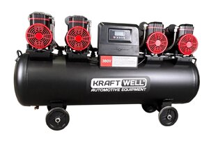 Поршневой компрессор KraftWell KRW-AC1000-120L, ременной привод, 1000 л/мин, 380В
