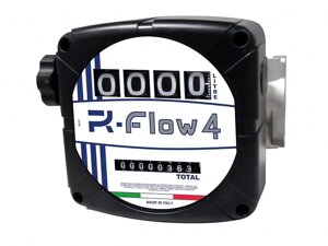 Механический счетчик топлива Adam Pumps R-FLOW 4C, 120л/мин, расходомер топлива