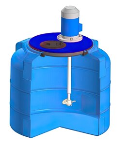 Цилиндрическая емкость для воды и топлива ЭкоПром Т100, с мешалкой, 100 литров