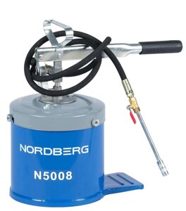 Нагнетатель для смазок Nordberg N5008, ручной солидолонагнетатель, 8л