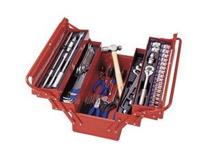 Набор инструментов в ящике King Tony 902-065MR01, универсальный, 65 предметов, с трещоткой, 1/2"