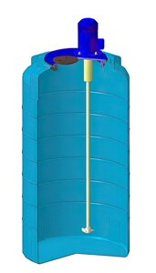 Цилиндрическая емкость для воды и топлива ЭкоПром Т300, с мешалкой, 300 литров