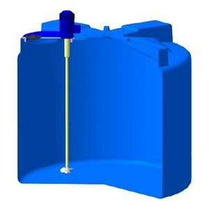 Емкость цилиндрическая ЭкоПром T 2000, с пропеллерной мешалкой, 2000 литров