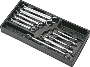 Набор ключей разрезных накидных Hans TT-31, 10 шт., 6-20мм