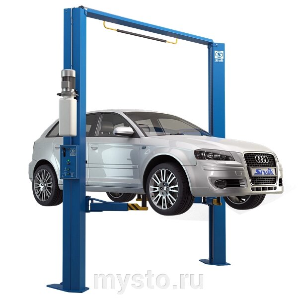 Подъемник двухстоечный автомобильный 4,2 тонны Sivik ПГА-4200Е blue, электрогидравлический, 380В от компании Оборудование для автосервиса и АЗС "Т-ind" доставка в регионы - фото 1