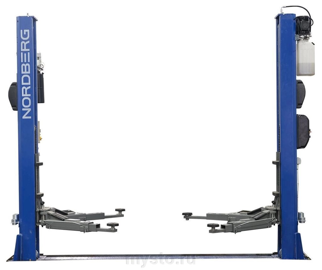 Подъемник двухстоечный автомобильный 4,5 тонны Nordberg N4125-4,5B, электрогидравлический, 380В от компании Оборудование для автосервиса и АЗС "Т-ind" доставка в регионы - фото 1