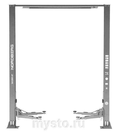 Подъемник двухстоечный автомобильный 4 тонны Nordberg N4120H1-4T_380V серый, электрогидравлический, 380В от компании Оборудование для автосервиса и АЗС "Т-ind" доставка в регионы - фото 1