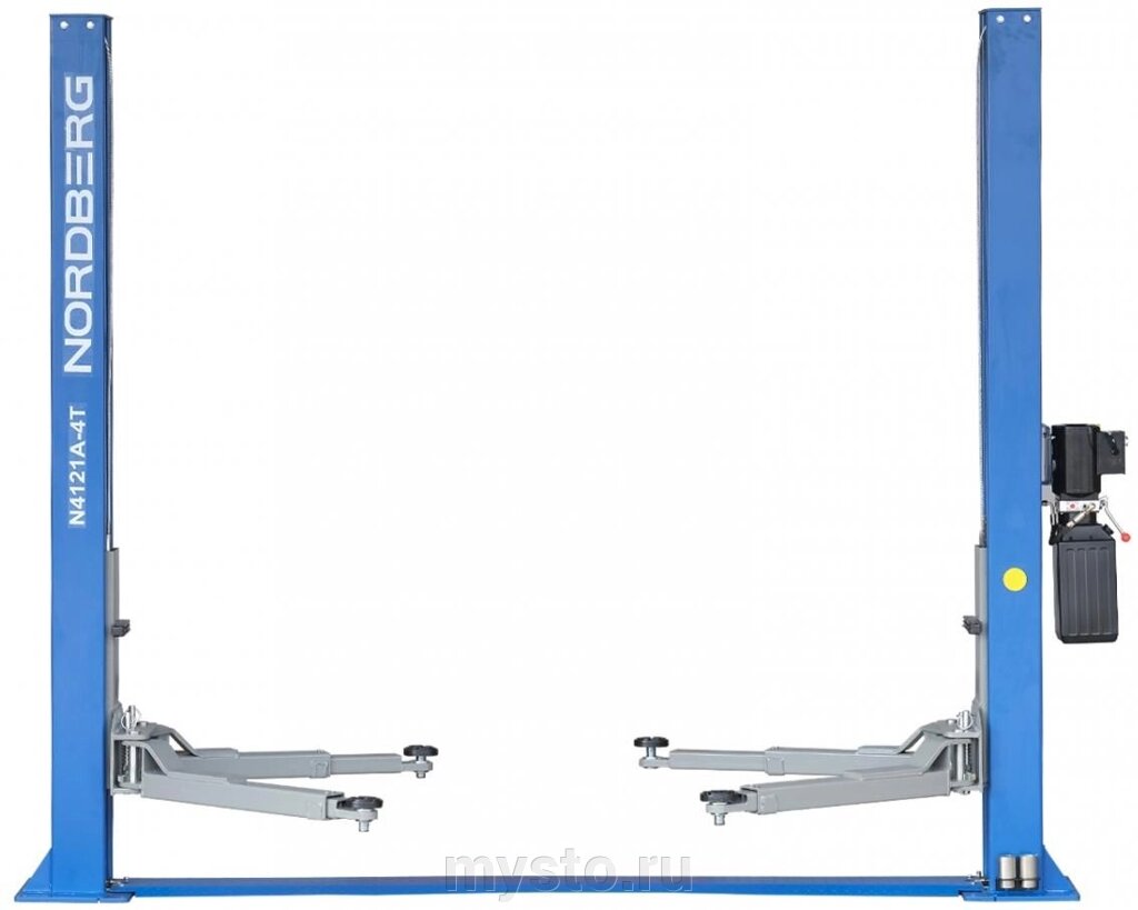 Подъемник двухстоечный автомобильный 4 тонны Nordberg N4121A-4T_220V, электрогидравлический, 220В от компании Оборудование для автосервиса и АЗС "Т-ind" доставка в регионы - фото 1