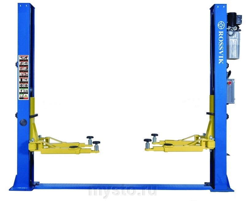 Подъемник двухстоечный автомобильный 4 тонны ROSSVIK T4B, электрогидравлический, 380В от компании Оборудование для автосервиса и АЗС "Т-ind" доставка в регионы - фото 1