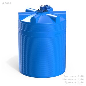 Polimer Group Емкость цилиндрическая Polimer-Group V 6000, 6000 литров, с лопастной мешалкой