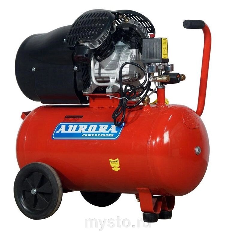 Поршневой компрессор Aurora GALE-50, коаксиальный привод, 412 л/мин, 220В от компании Оборудование для автосервиса и АЗС "Т-ind" доставка в регионы - фото 1