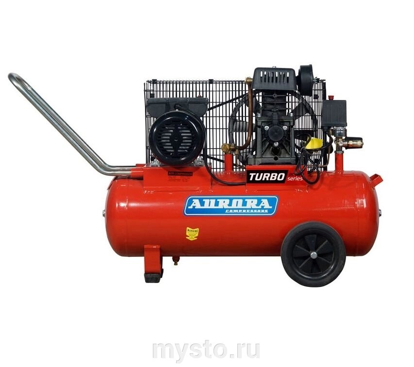 Поршневой компрессор Aurora Storm-50 TURBO, ременной привод, масляный, 360 л/мин, 220В от компании Оборудование для автосервиса и АЗС "Т-ind" доставка в регионы - фото 1