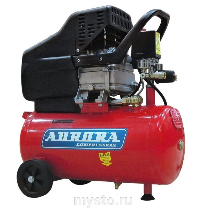 Поршневой компрессор Aurora WIND-25, коаксиальный привод, 271 л/мин, 220В от компании Оборудование для автосервиса и АЗС "Т-ind" доставка в регионы - фото 1