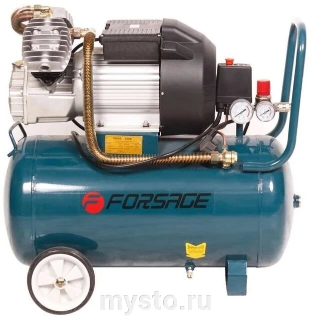 Поршневой компрессор Forsage F-V30/50, коаксиальный привод, масляный, 356 л/мин, 220В от компании Оборудование для автосервиса и АЗС "Т-ind" доставка в регионы - фото 1